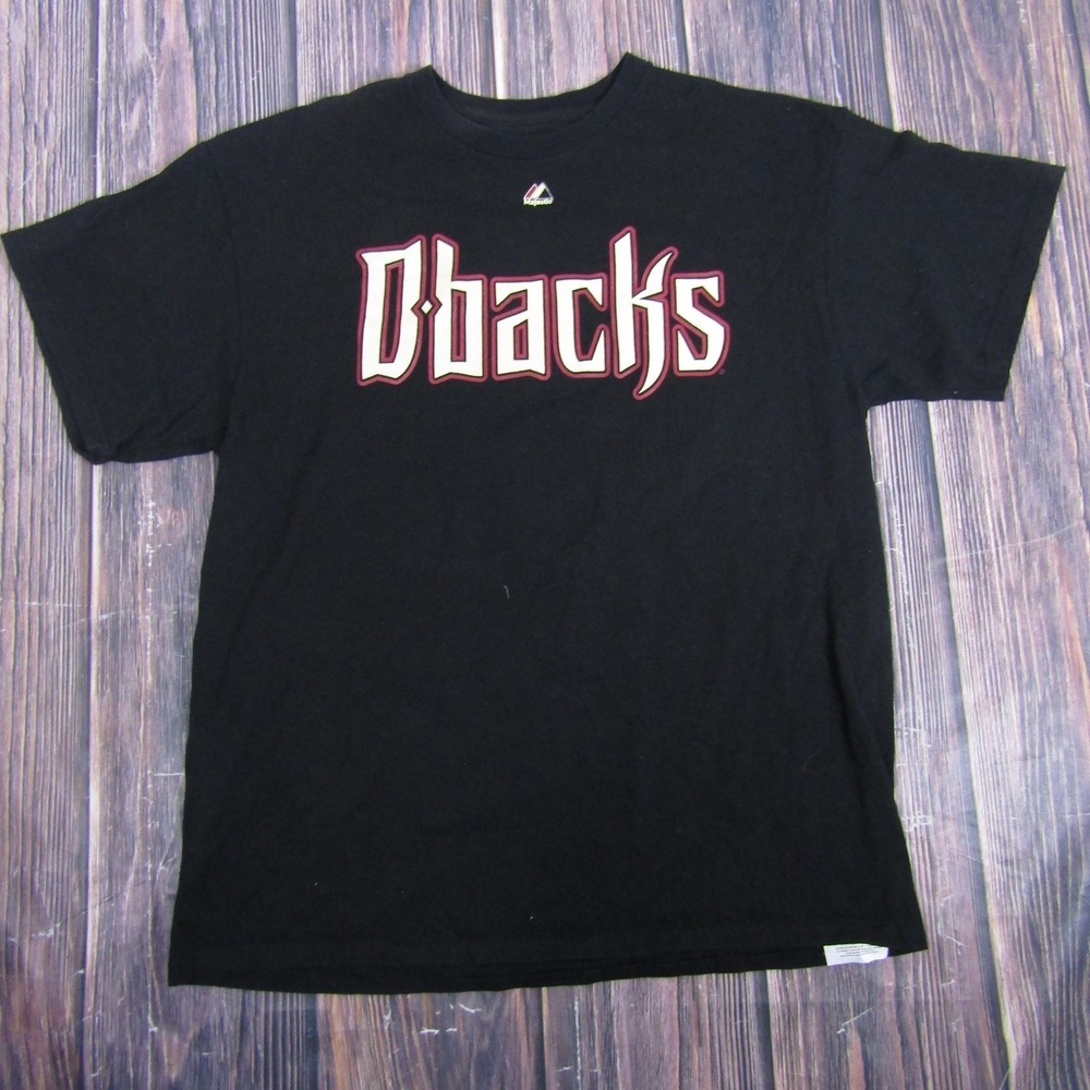 Arizona Diamondbacks Shirt Mens‎ XL Black MLB Baseball Majestic Hill 2 Tee